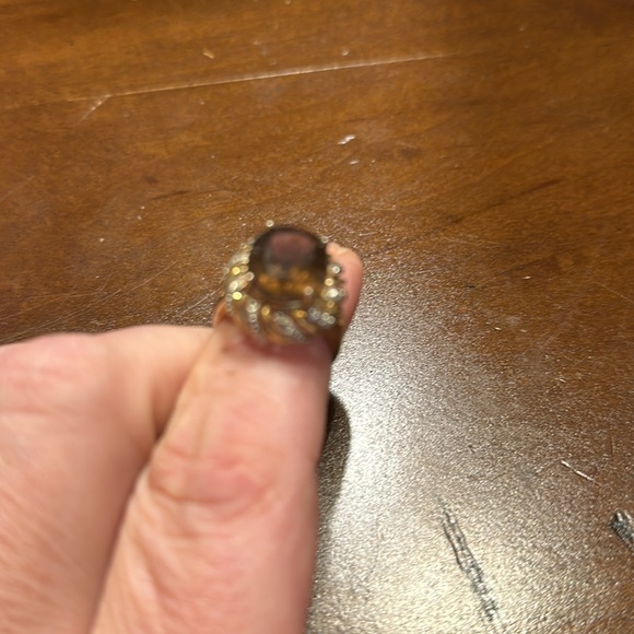 Beautiful women’s ring in 925 silver with purple and clear stones - Picture 2 of 4